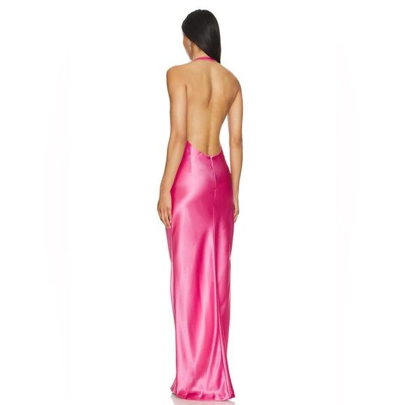 NWT RETROFÊTE Valeria open back dress in Candy pink - Picture 5 of 11